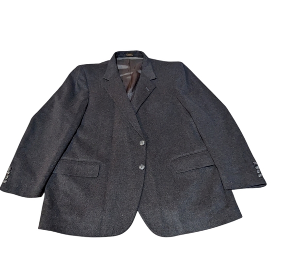 Vintage Jerry Leonard Cashmere Wool Nylon Blazer Grey size 48R - Picture 1 of 8